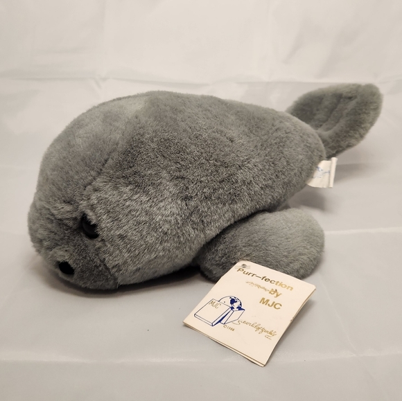 12” Purr-fection by MJC Grey Seal Plush Stuffed Animal with Tags - Picture 1 of 10